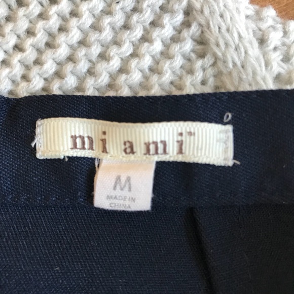 Navy Blue Embroidered Mini Skirt - Picture 4 of 4